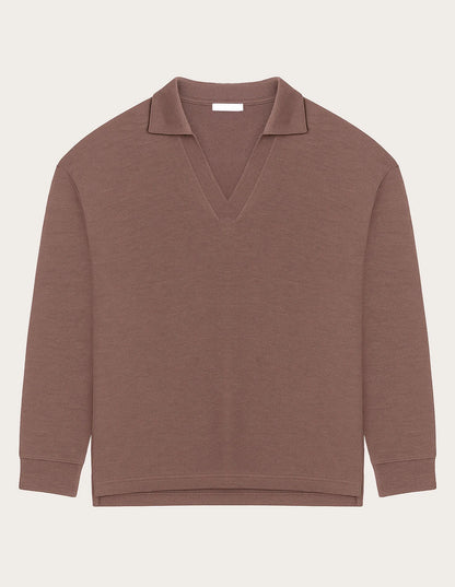 Yamamay_Cocoa_Closed WomenÕS Sweatshirt with Tencelª Modal Ð Easy Living_AMAD183006_770_06