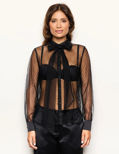 Yamamay_Black_Polka-Dot Tulle Shirt with Removable Bow Ð Must Have_AMAD183016_072_02