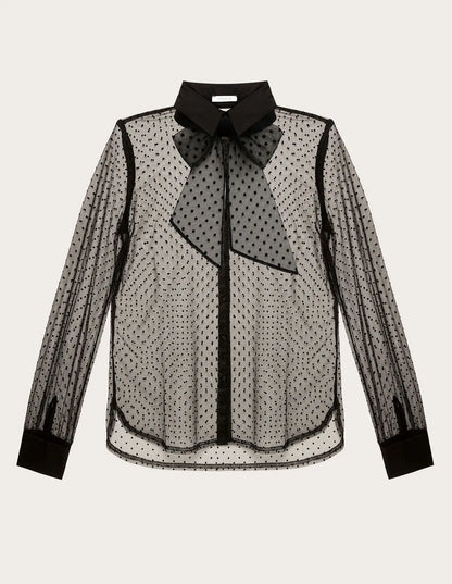 Yamamay_Black_Polka-Dot Tulle Shirt with Removable Bow Ð Must Have_AMAD183016_072_05