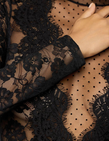 Yamamay_Black_Long-Sleeve Bodysuit in Stretch Lace Ð Must Have_AMAD183017_072_07