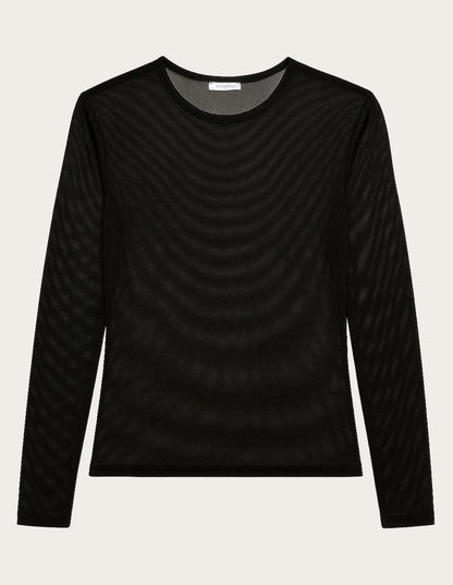 Yamamay_Black_Long-Sleeve Top in Stretch Tulle Ð Must Have_AMAD183021_072_05