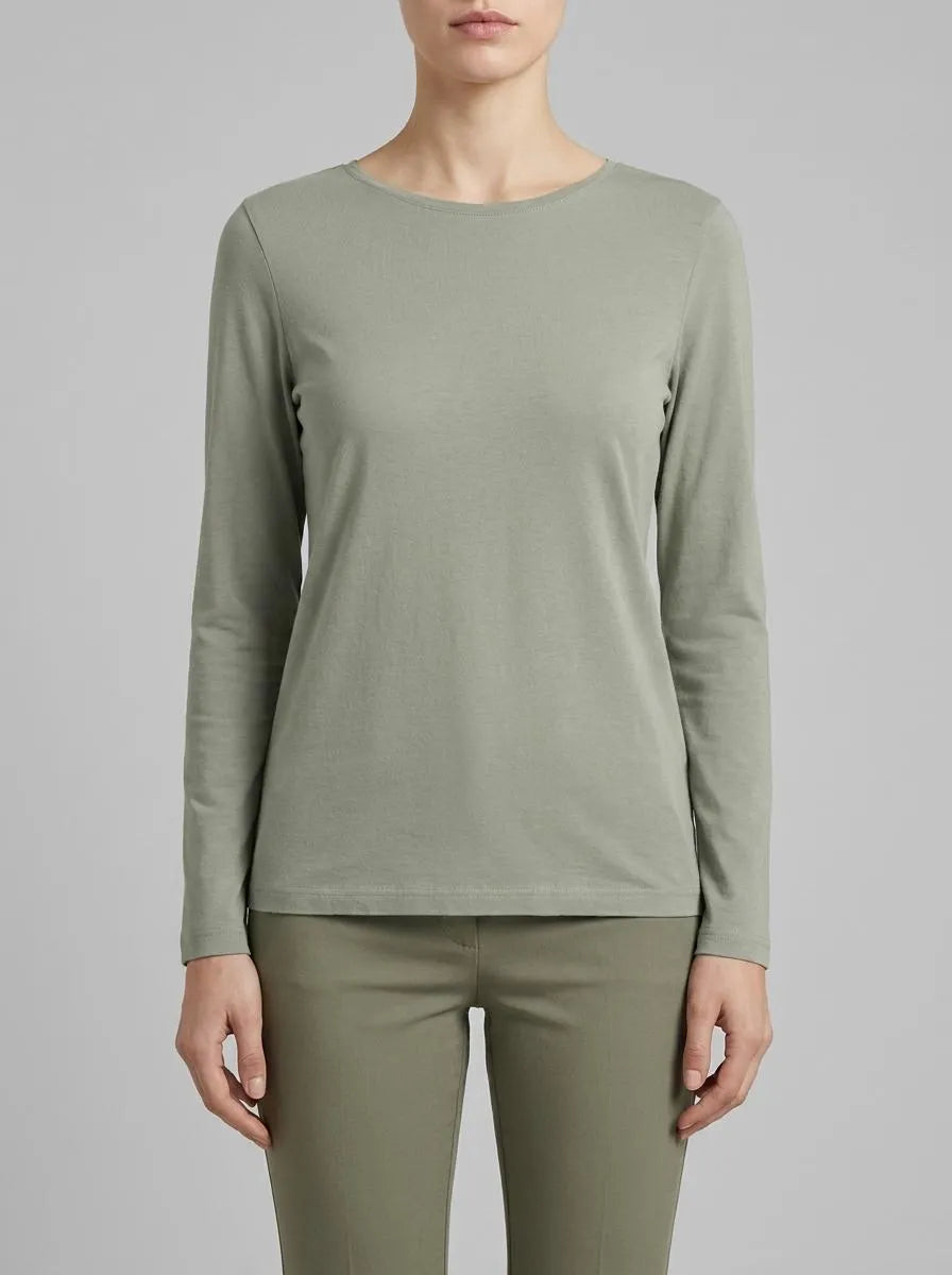 Yamamay_Hunter Green_T-Shirt - Basic Modal/Silk_AMAD191003_115_00
