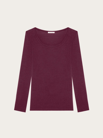 Yamamay BLACK Women Long-Sleeve Decolte-Neck T-Shirt - Basic Cashmere SKU: AMAD193004_837 Image 05