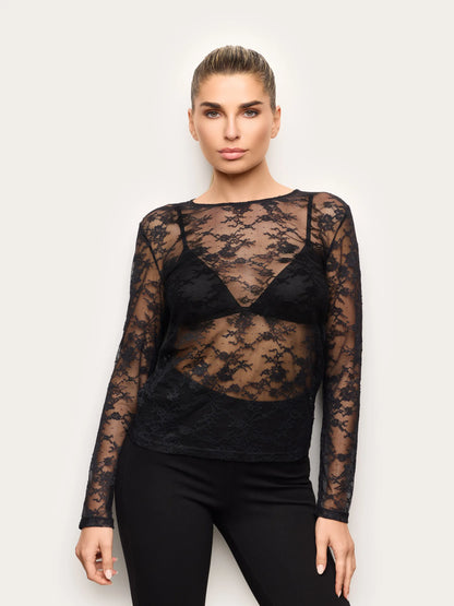 Yamamay BLACK Women Long-Sleeve T-Shirt - Must Have SKU: AMAD193019_072 Image 01