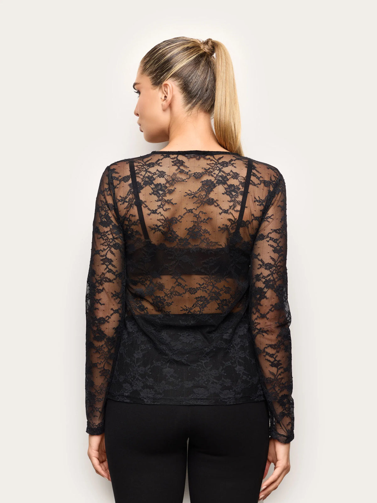 Yamamay BLACK Women Long-Sleeve T-Shirt - Must Have SKU: AMAD193019_072 Image 04