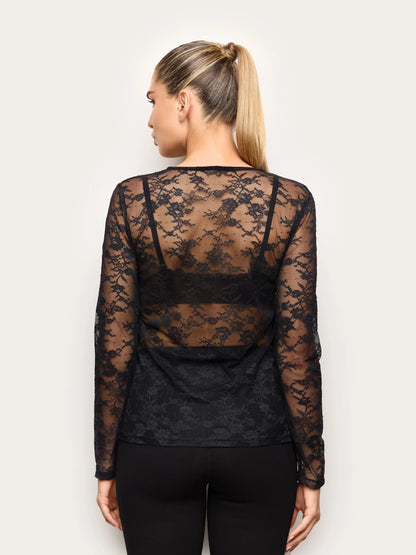 Yamamay BLACK Women Long-Sleeve T-Shirt - Must Have SKU: AMAD193019_072 Image 04