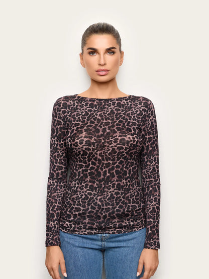 Yamamay ANIMALIER Women Long-Sleeve Boat-Neck T-Shirt - Basic Cashmere SKU: AMAD193020_282 Image 02