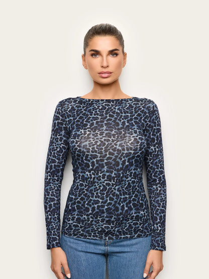 Yamamay ANIMALIER Women Long-Sleeve Boat-Neck T-Shirt - Basic Cashmere SKU: AMAD193020_933 Image 02