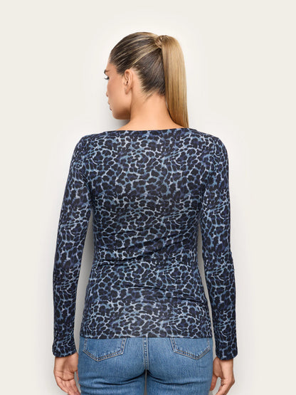 Yamamay ANIMALIER Women Long-Sleeve Boat-Neck T-Shirt - Basic Cashmere SKU: AMAD193020_933 Image 04