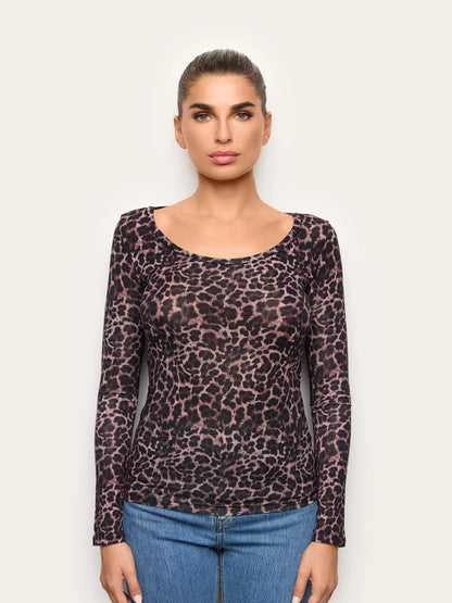 Yamamay ANIMALIER Women Long-Sleeve Decolte-Neck T-Shirt - Basic Cashmere SKU: AMAD193021_282 Image 02