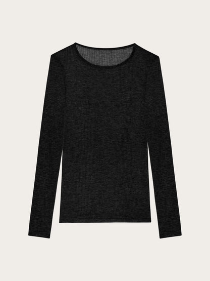 Yamamay CHOCOLATE Women Long-Sleeve T-Shirt - Light Cashmere Rib SKU: AMAD193023_072 Image 05