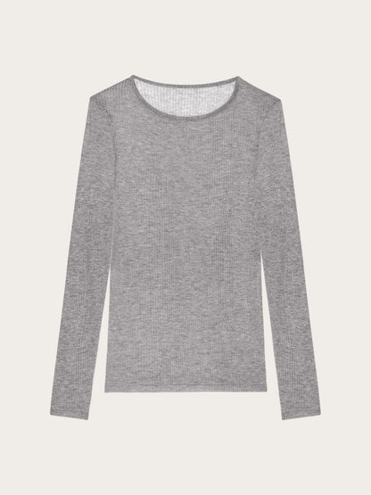 Yamamay CHOCOLATE Women Long-Sleeve T-Shirt - Light Cashmere Rib SKU: AMAD193023_153 Image 05