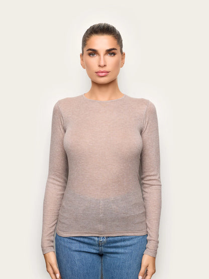 Yamamay CHOCOLATE Women Long-Sleeve T-Shirt - Light Cashmere Rib SKU: AMAD193023_285 Image 02
