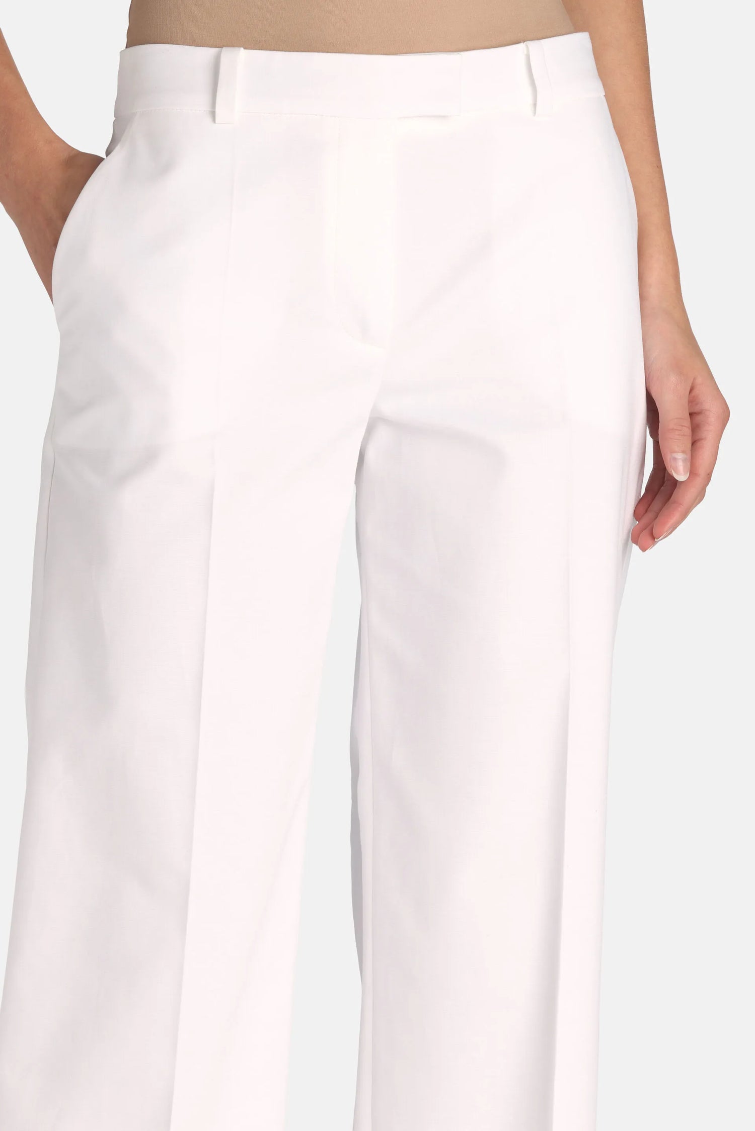 Luisa Spagnoli Bianco Women Amatrice - Classic Pants - Fashion Show SKU: AMATRICE_0201 Image 03