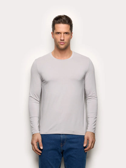 Yamamay_Light Grey_T-Shirt - Modal/Cotton/Silk_AMAU191001_052_02