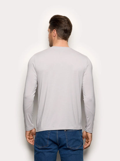 Yamamay_Light Grey_T-Shirt - Modal/Cotton/Silk_AMAU191001_052_04