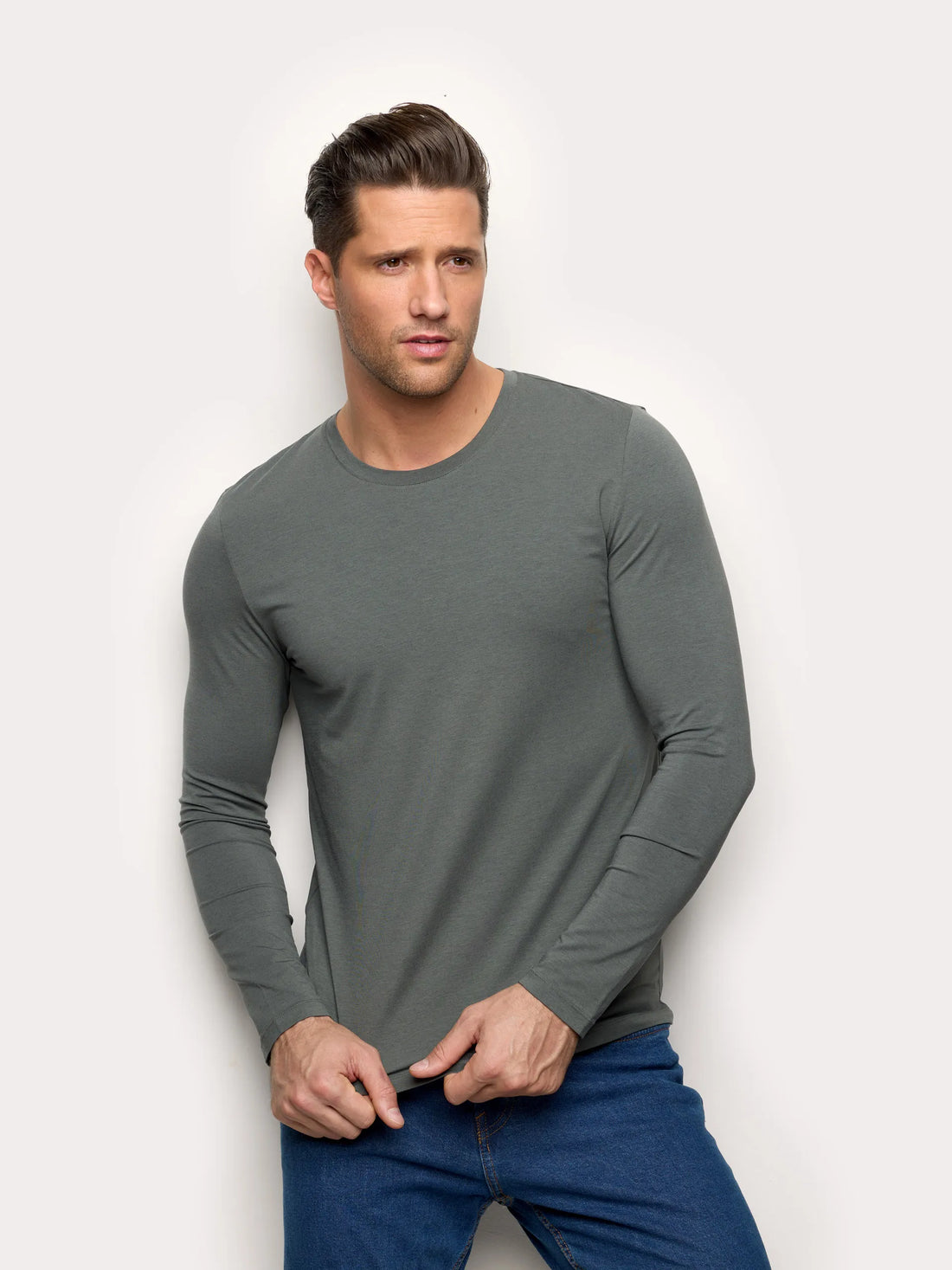 Yamamay_Hunter Green_T-Shirt - Modal/Cotton/Silk_AMAU191001_115_01