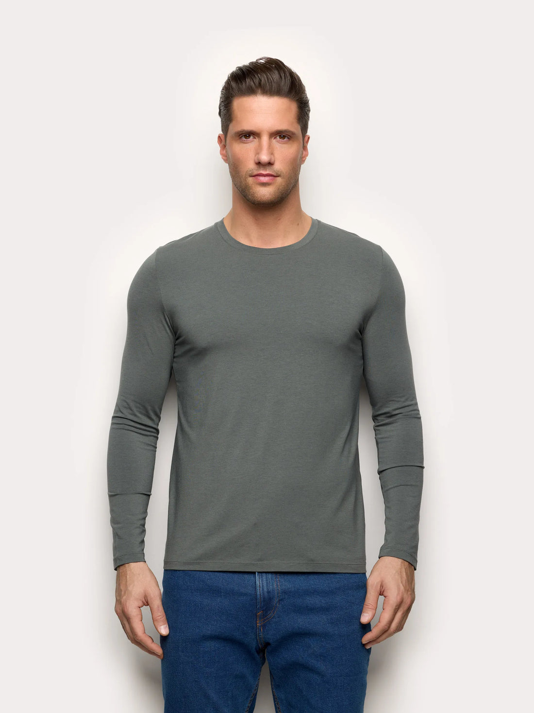 Yamamay_Hunter Green_T-Shirt - Modal/Cotton/Silk_AMAU191001_115_02