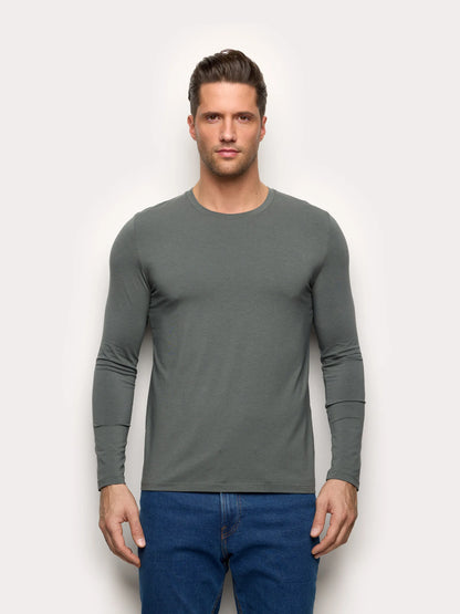 Yamamay_Hunter Green_T-Shirt - Modal/Cotton/Silk_AMAU191001_115_02
