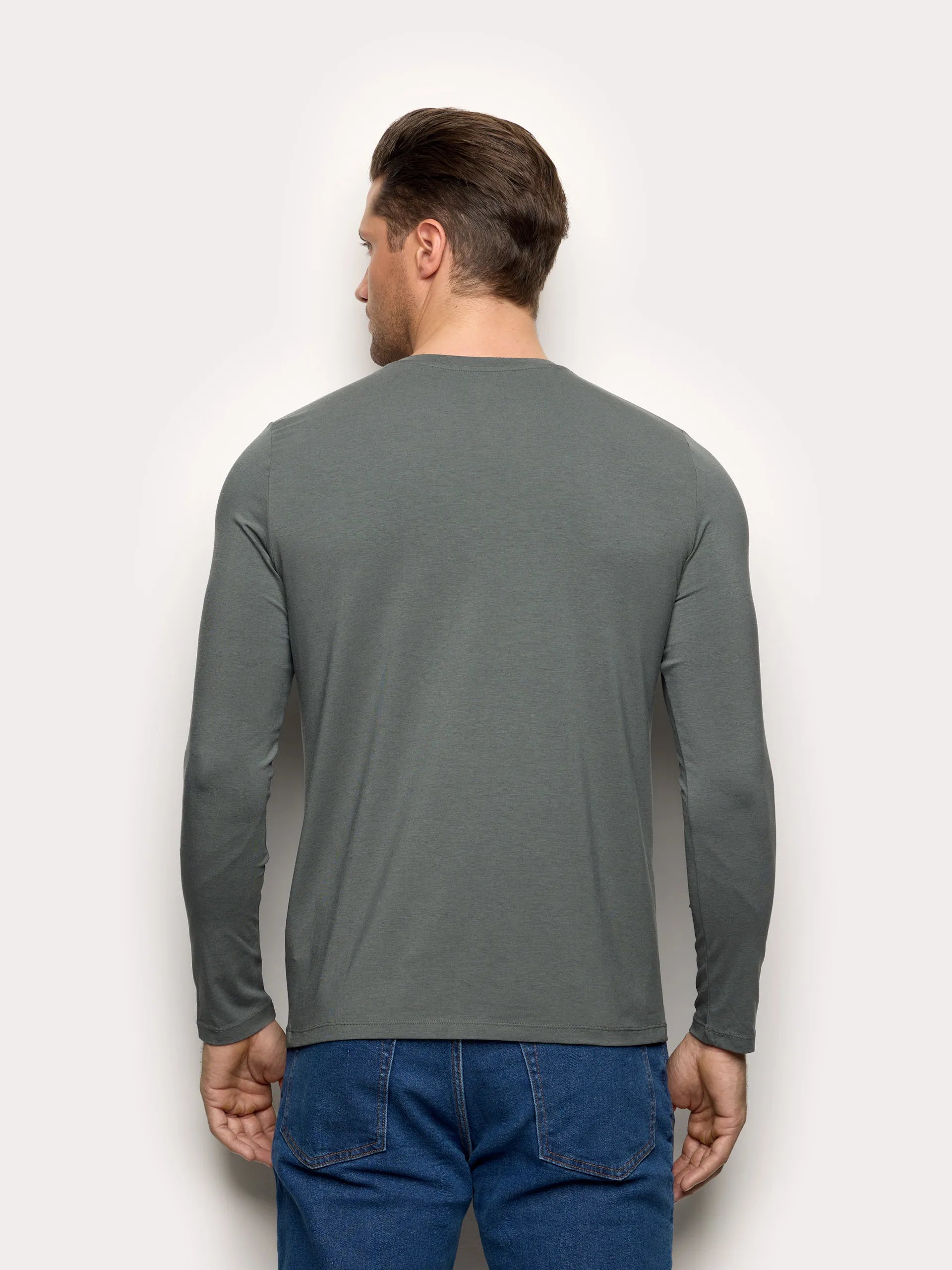 Yamamay_Hunter Green_T-Shirt - Modal/Cotton/Silk_AMAU191001_115_04
