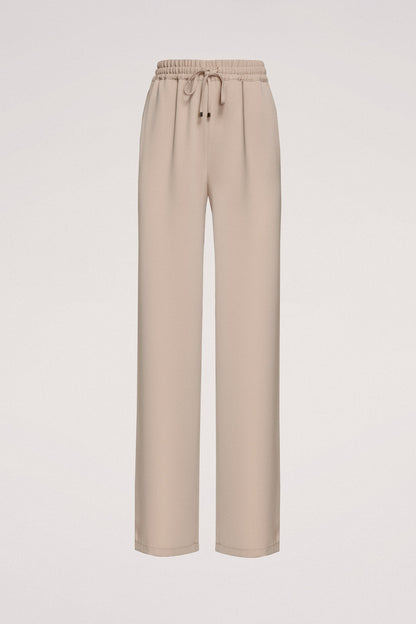 Wide Leg Slip On Trousers With Drawstring_Angelica C_1137_04
