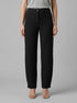 Marc Cain_Black_RENTON Relaxed Fit Pants with Hem Detail_AP 81.43 J08_900_00