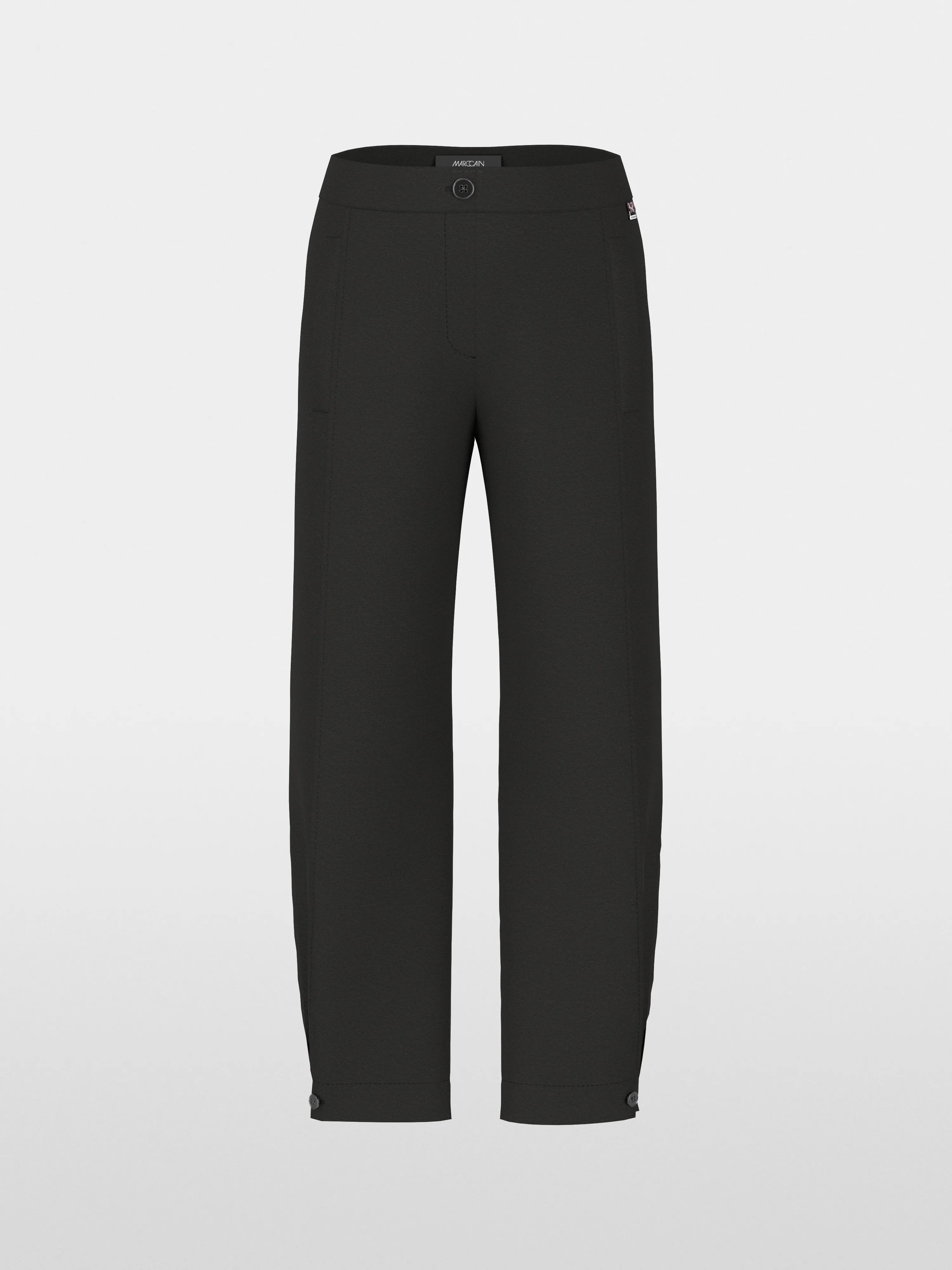 Marc Cain_Black_RENTON Relaxed Fit Pants with Hem Detail_AP 81.43 J08_900_06