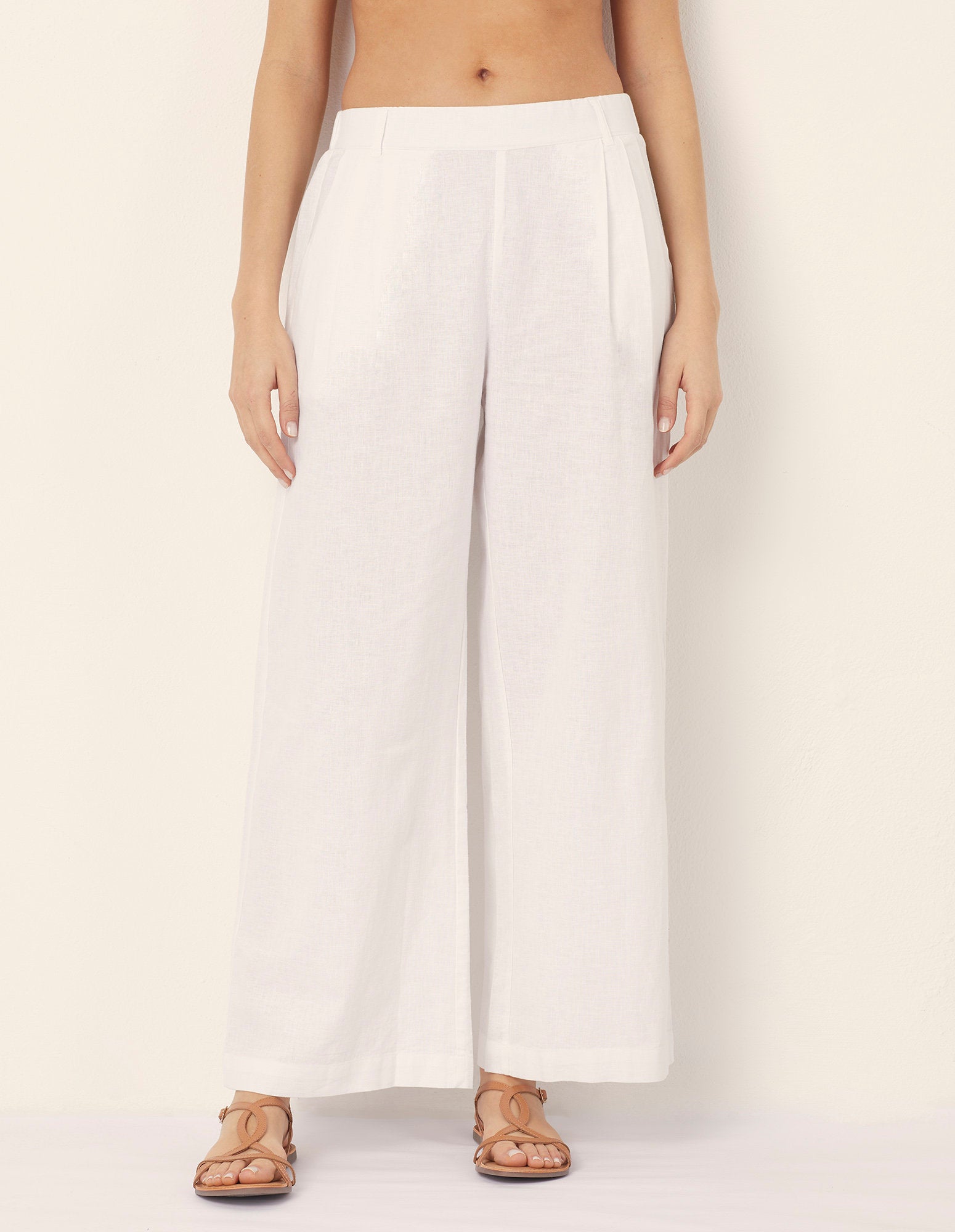 Yamamay_Cotton &amp; Linen Long Trousers with Pleats_APMD181005_015_02