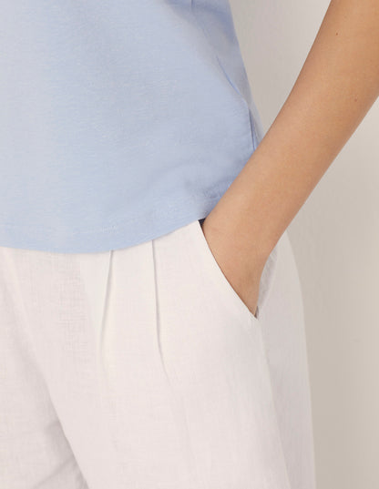 Yamamay_Cotton &amp; Linen Long Trousers with Pleats_APMD181005_015_04