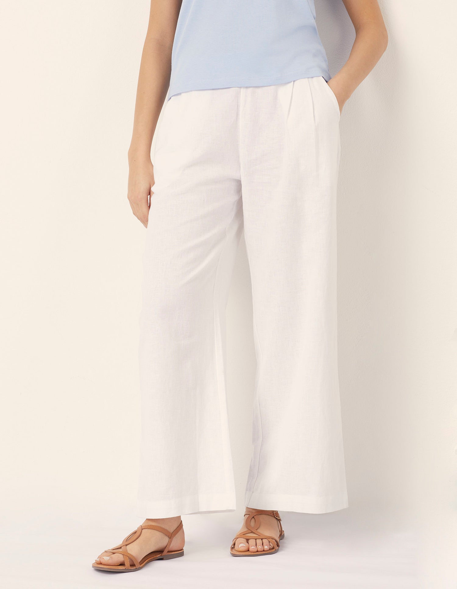 Yamamay_Cotton &amp; Linen Long Trousers with Pleats_APMD181005_015_05