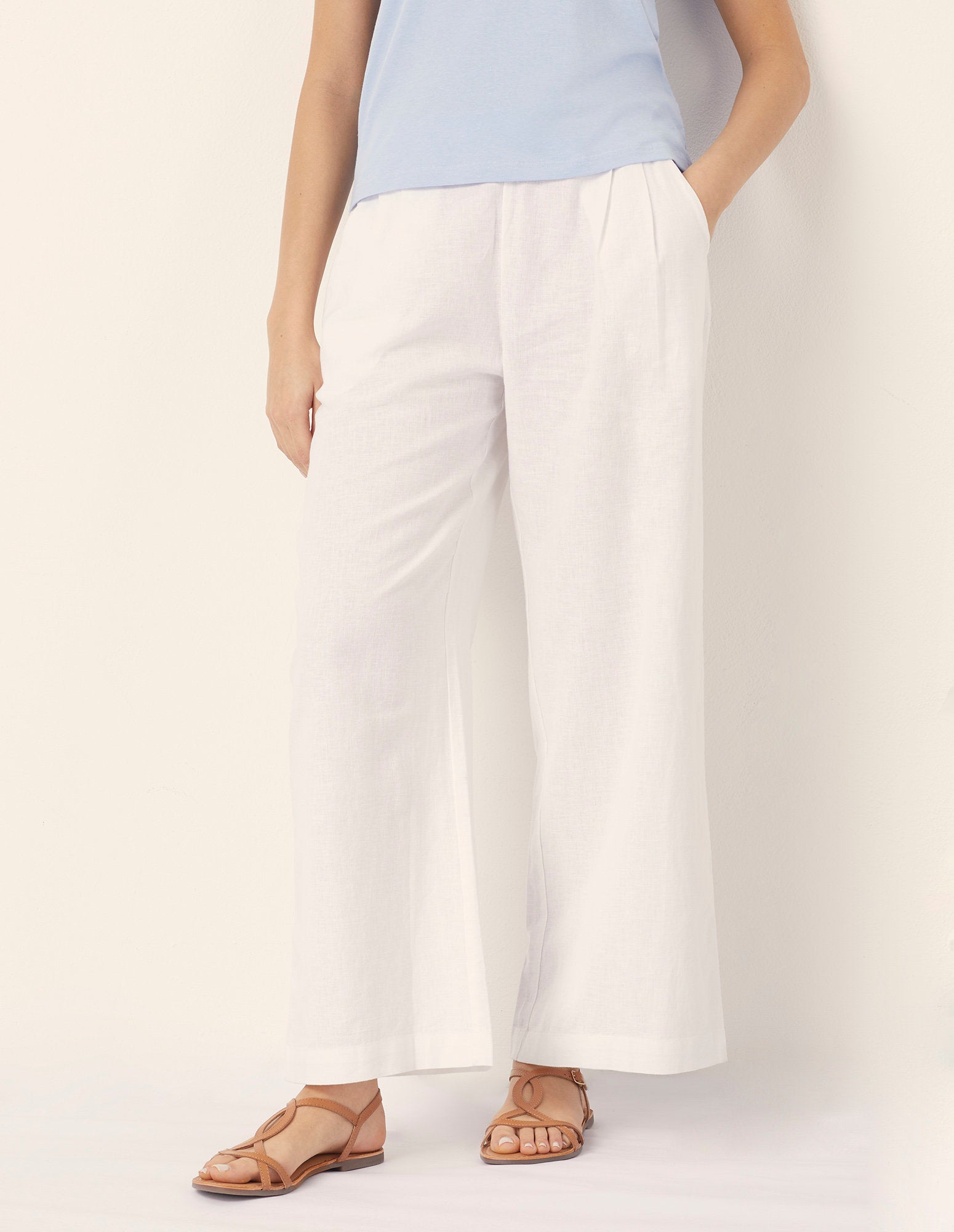 Yamamay_Cotton &amp; Linen Long Trousers with Pleats_APMD181005_015_05