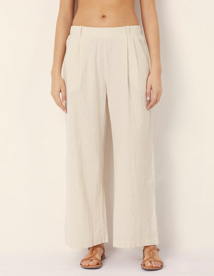 Yamamay_Cotton &amp; Linen Long Trousers with Pleats_APMD181005_717_02