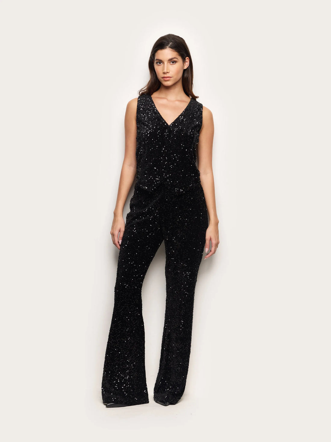 Yamamay_Black_Brilliant Party Sequin Flared Evening Pants_APMD184002_072_01