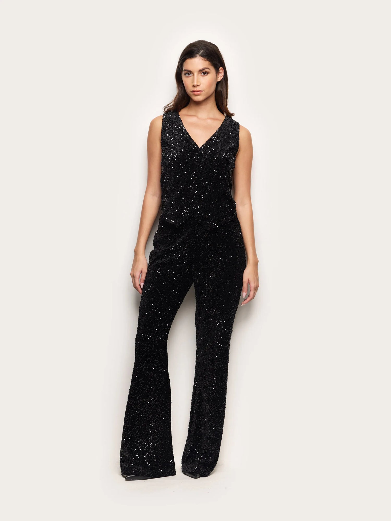 Yamamay_Black_Brilliant Party Sequin Flared Evening Pants_APMD184002_072_01