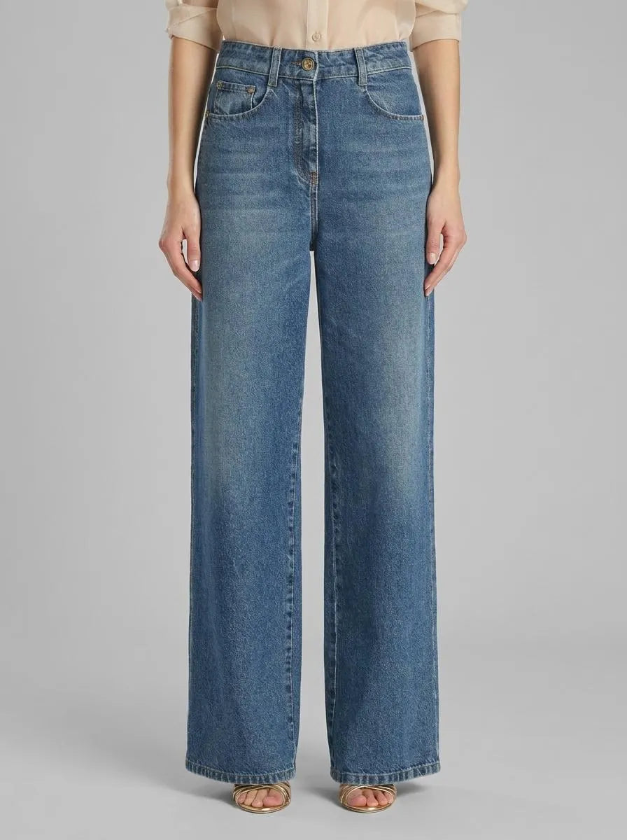 Luisa Spagnoli Jeans 8059 Women Appretto - Wide-Leg Jeans - Fashion Show SKU: APPRETTO_1240 Image 00