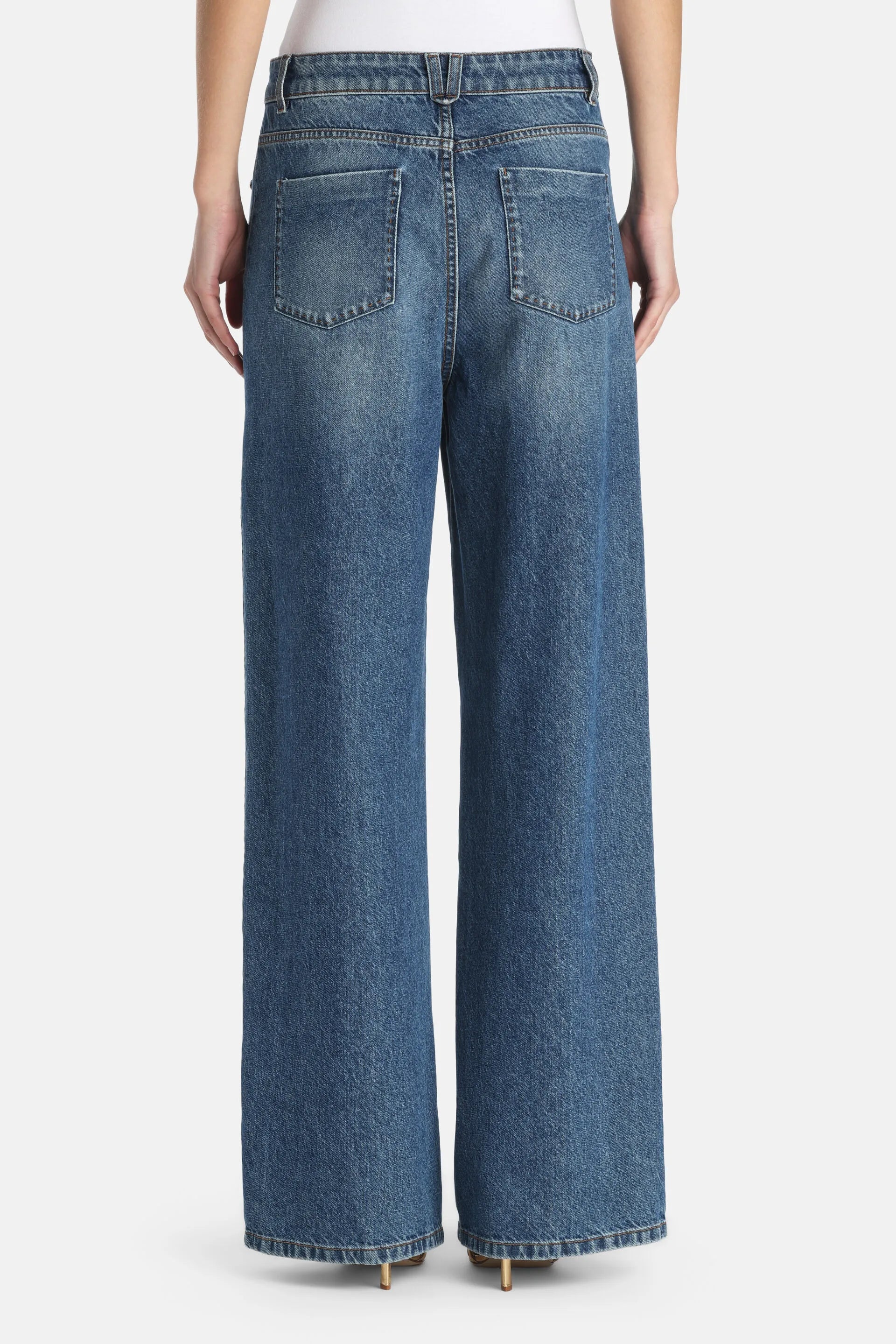 Luisa Spagnoli Jeans 8059 Women Appretto - Wide-Leg Jeans - Fashion Show SKU: APPRETTO_1240 Image 02