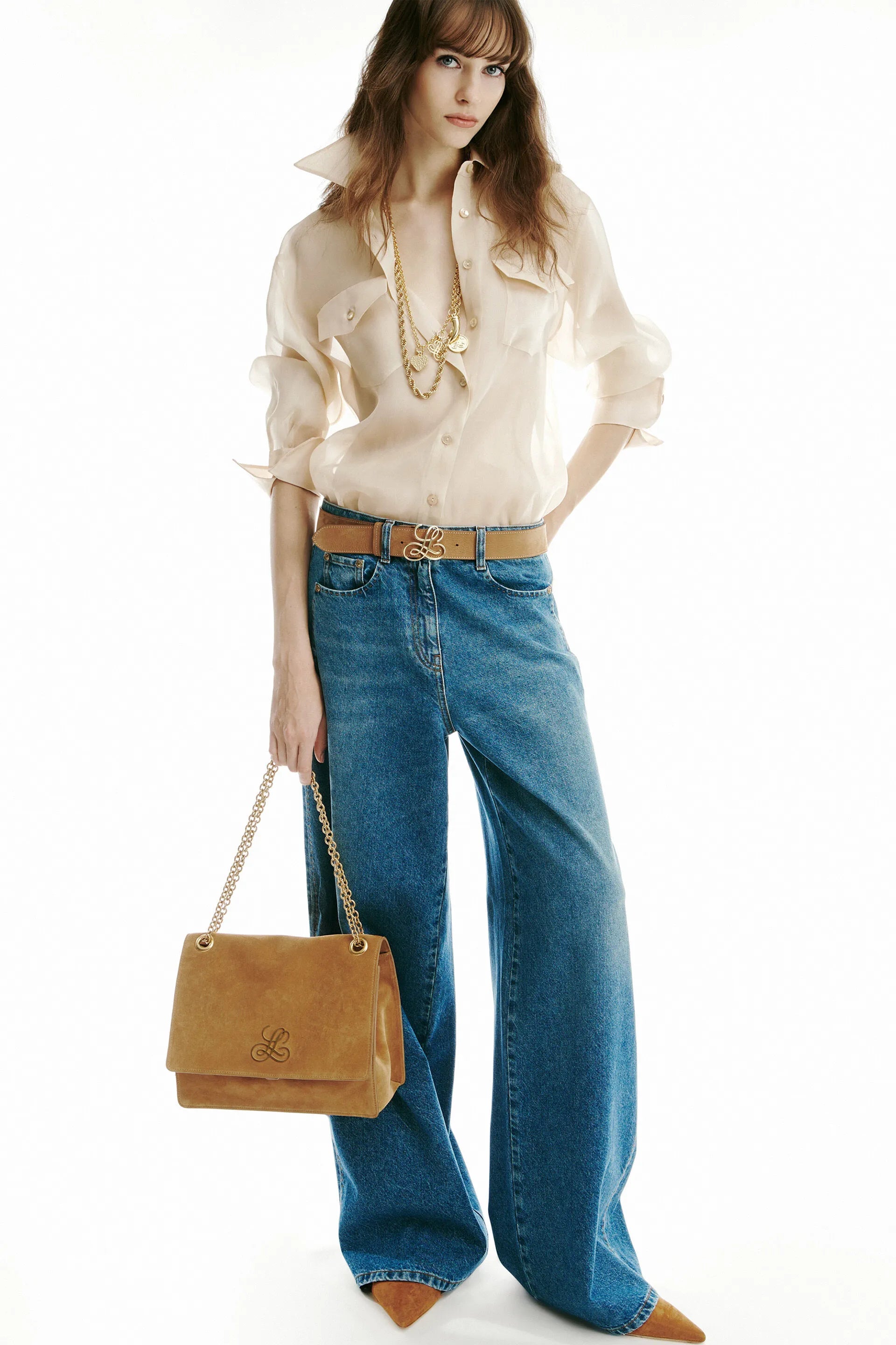 Luisa Spagnoli Jeans 8059 Women Appretto - Wide-Leg Jeans - Fashion Show SKU: APPRETTO_1240 Image 04