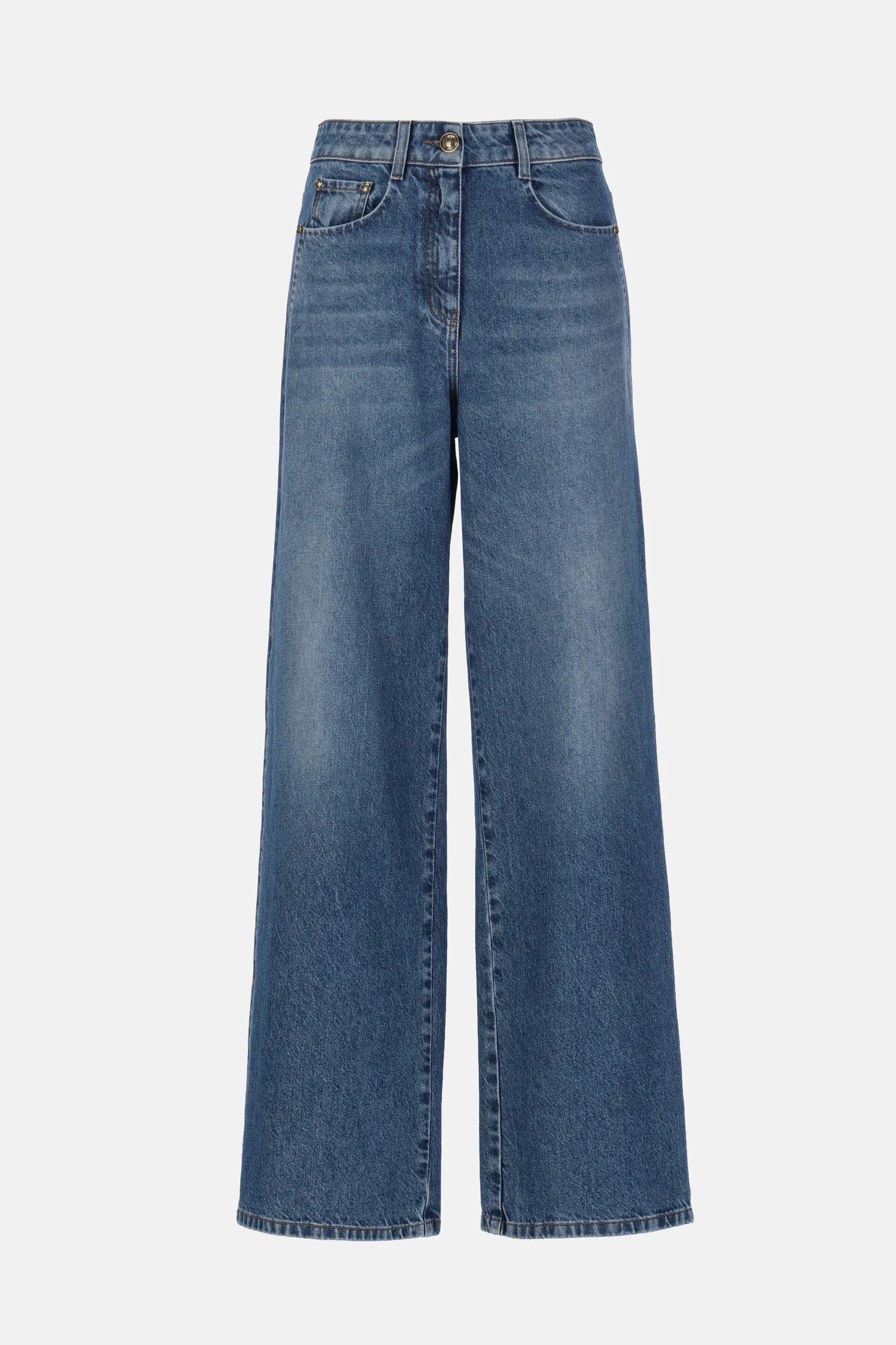 Luisa Spagnoli Jeans 8059 Women Appretto - Wide-Leg Jeans - Fashion Show SKU: APPRETTO_1240 Image 05