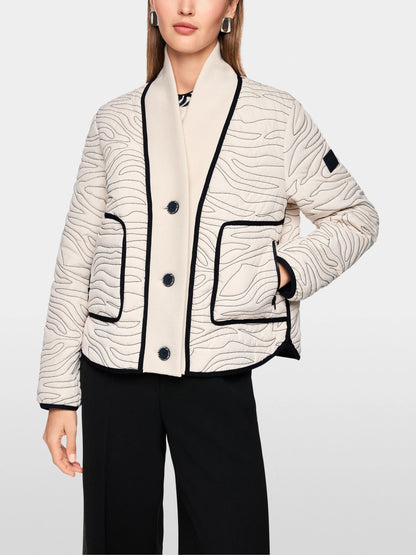 Marc Cain_Magnolia_Short Quilted Jacket with Knit Detail_AS 12.03 W18_153_05