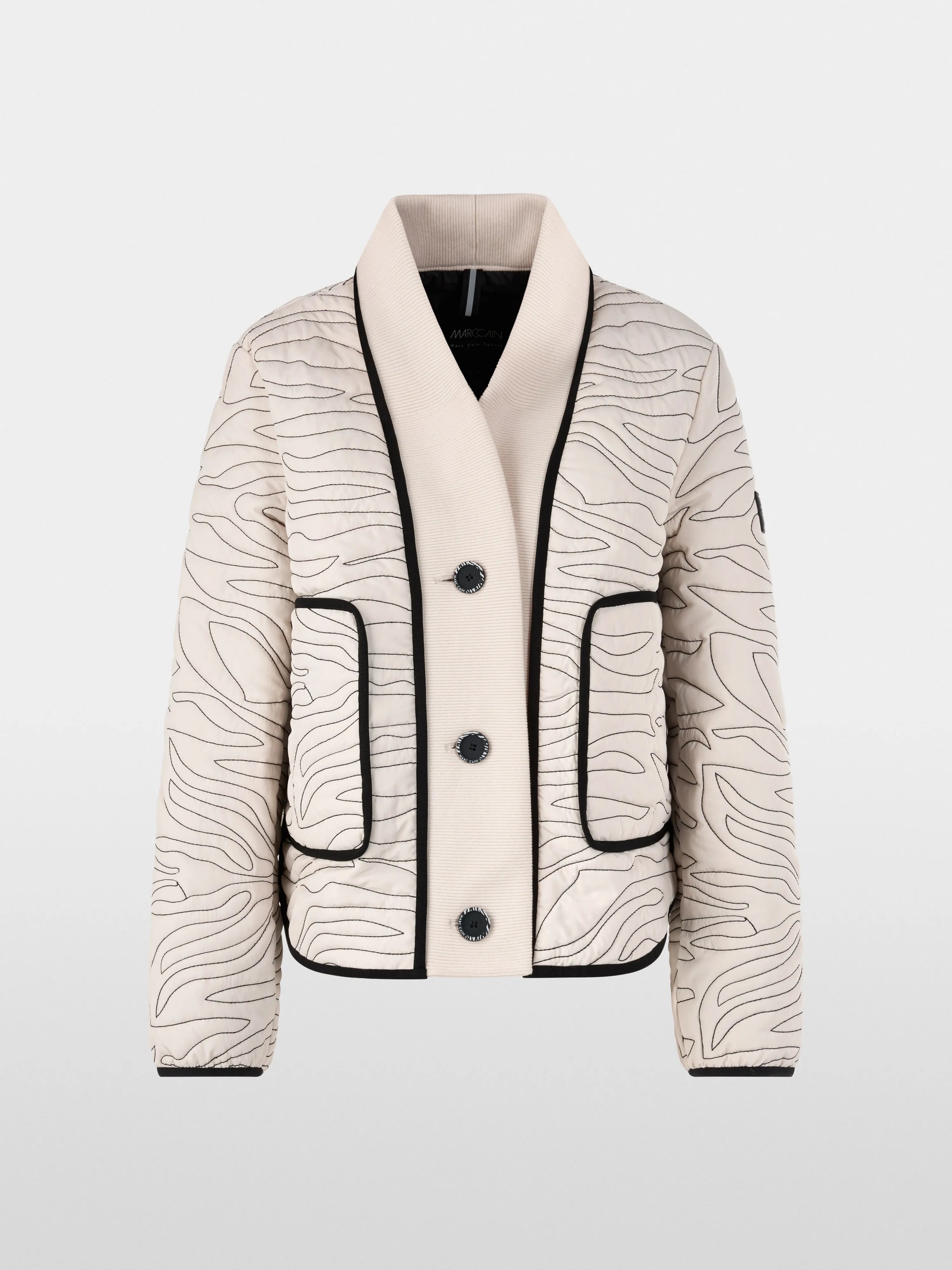 Marc Cain_Magnolia_Short Quilted Jacket with Knit Detail_AS 12.03 W18_153_07