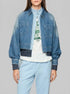 Marccain Blue Denim Women Short Denim Jacket with Zip SKU: AS 31.10 D06_353 Image 00