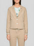 Marccain Light Stone Women Sporty Blazer with Striped Details SKU: AS 34.06 J54_610 Image 00