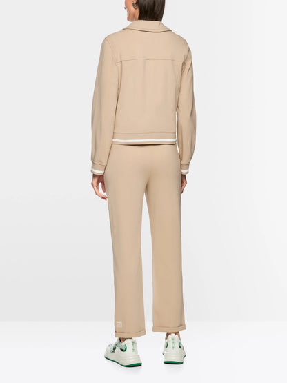 Marccain Light Stone Women Sporty Blazer with Striped Details SKU: AS 34.06 J54_610 Image 02