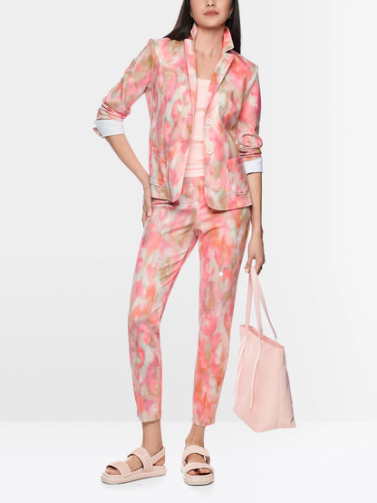 Marc Cain Candlelight Peach Women Blazer with All-Over Print SKU: AS 34.08 J88_231 Image 01