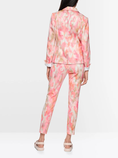 Marc Cain Candlelight Peach Women Blazer with All-Over Print SKU: AS 34.08 J88_231 Image 02