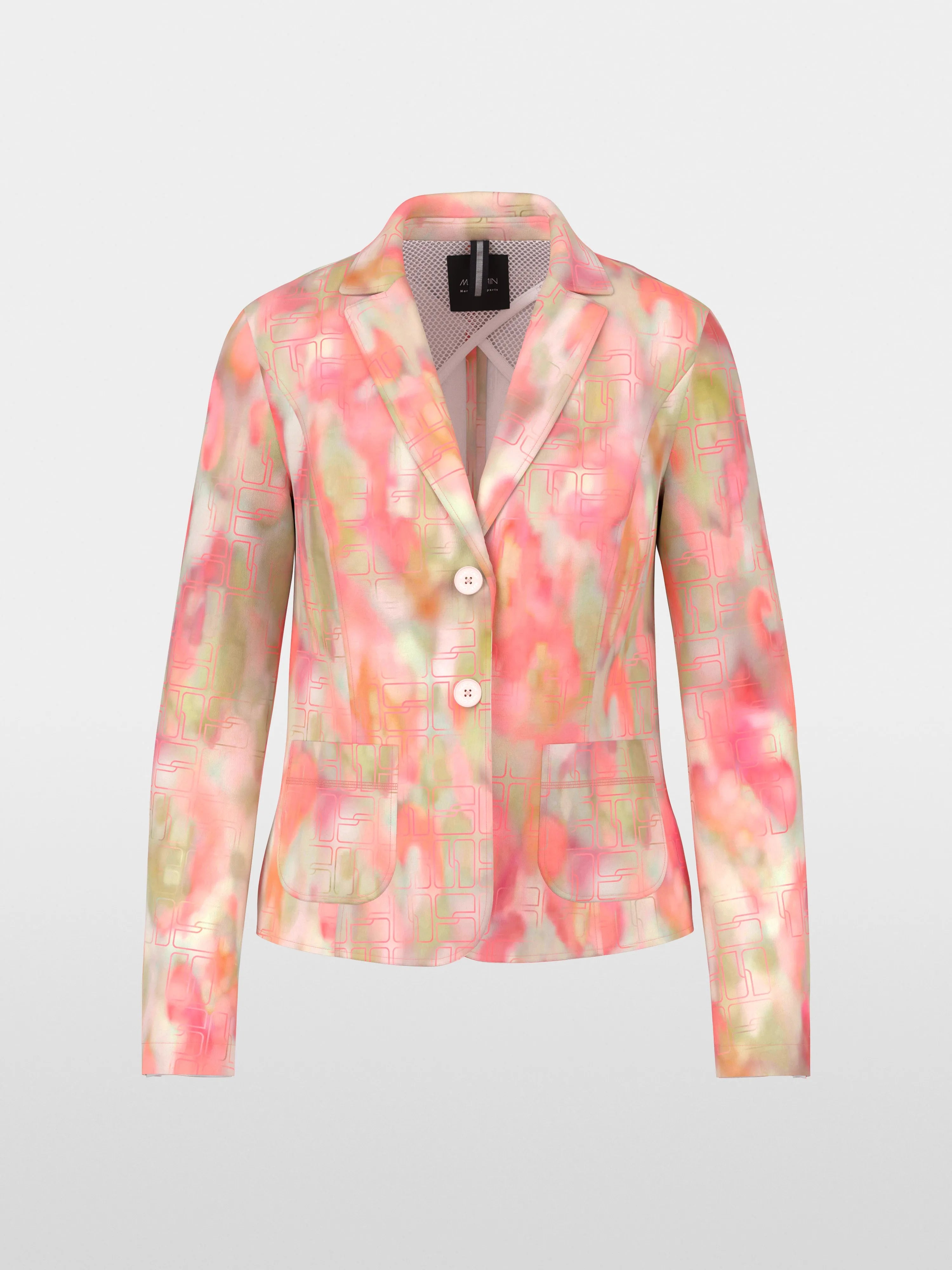 Marc Cain Candlelight Peach Women Blazer with All-Over Print SKU: AS 34.08 J88_231 Image 05