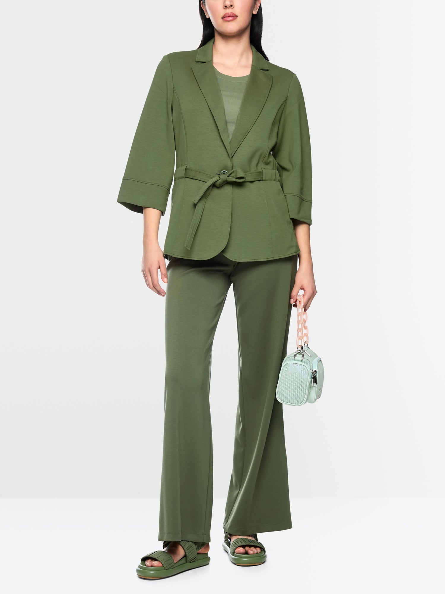 Marc Cain Olivine Women Blazer in Scuba Jersey SKU: AS 34.17 J58_574 Image 01