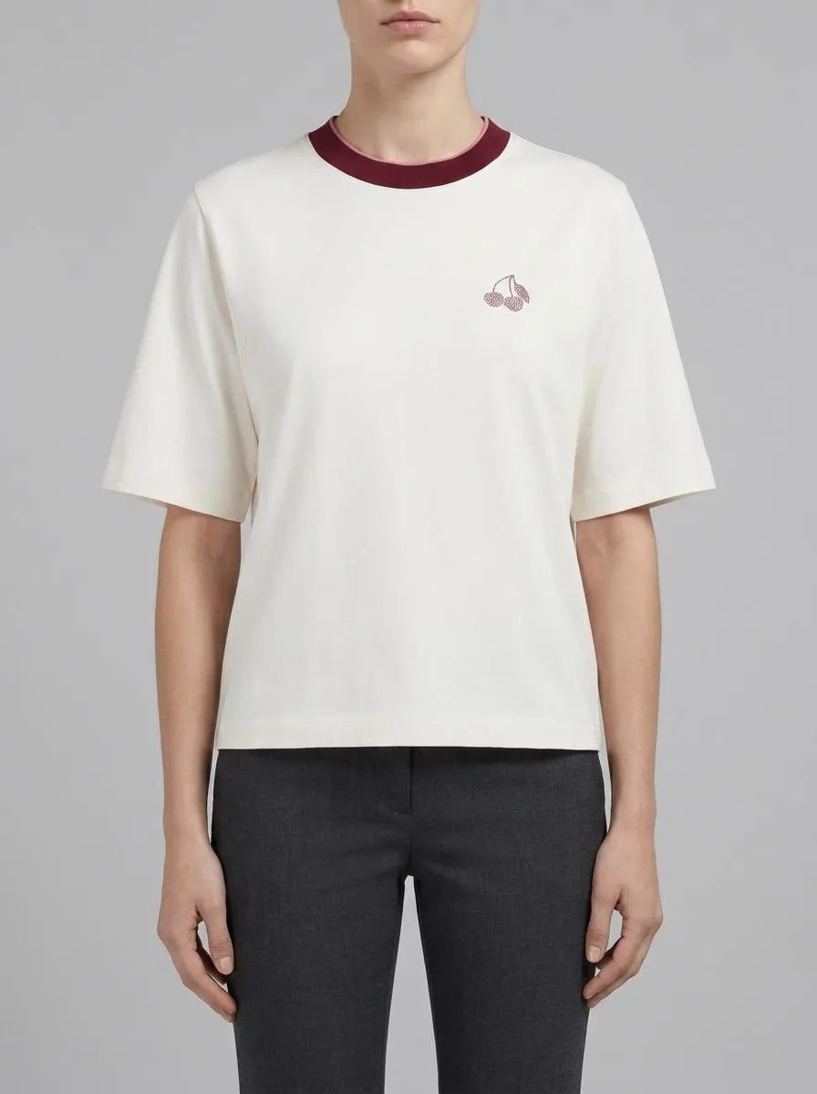 Marccain Off-White Women Classic T-Shirt SKU: AS 48.03 J54_110 Image 00