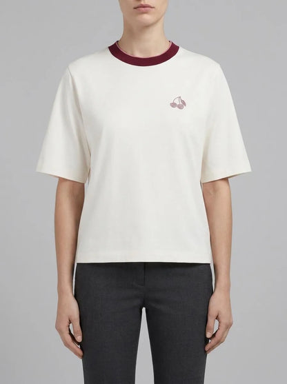 Marccain Off-White Women Classic T-Shirt SKU: AS 48.03 J54_110 Image 00