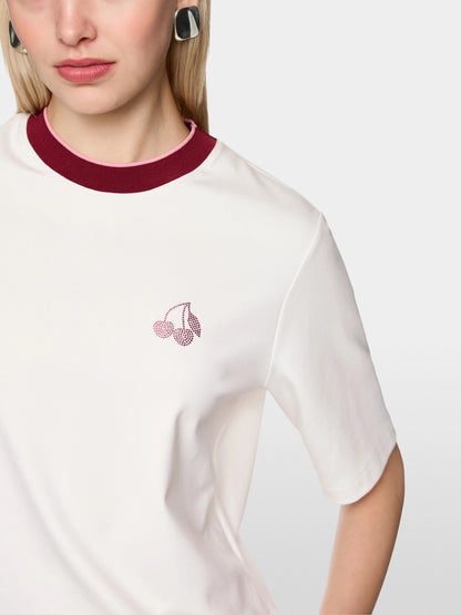Marccain Off-White Women Classic T-Shirt SKU: AS 48.03 J54_110 Image 03